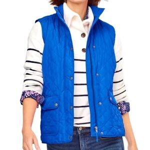 Talbots Diamond Quilted Vest in Royal Blue Women’s SP